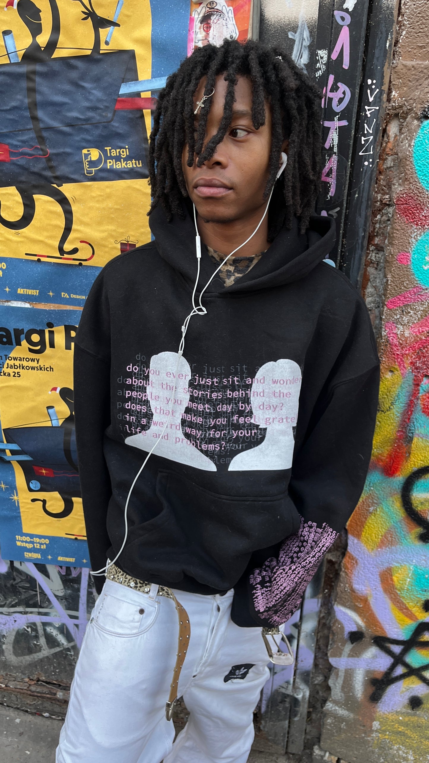 "blessing in disguise" black hoodie