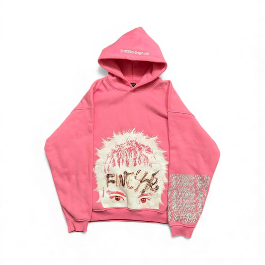 "フィネス" pink hoodie