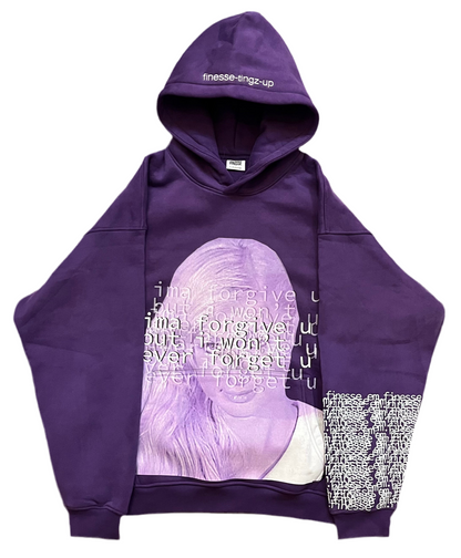 „unforgettable” purple hoodie