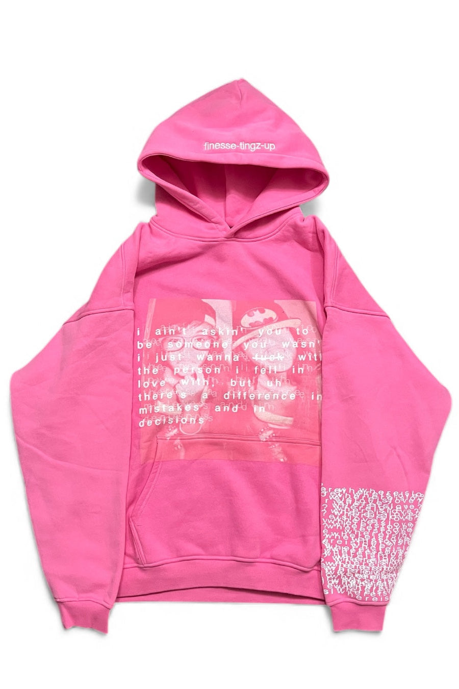 "where is love?" pink hoodie