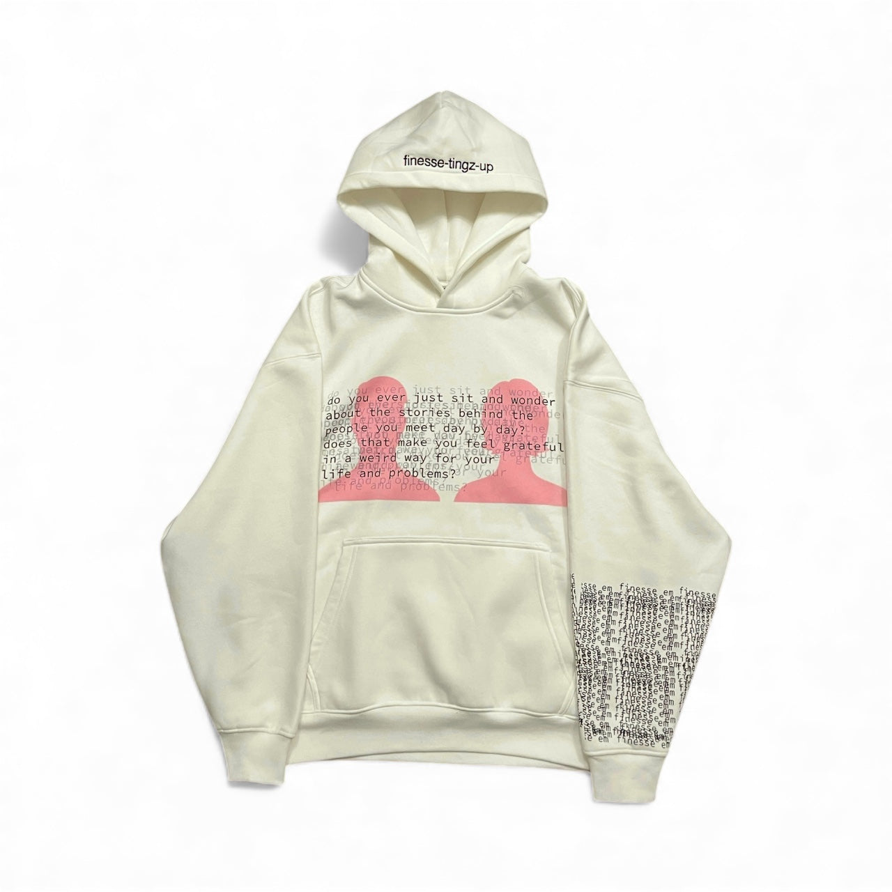 "blessing in disguise" white hoodie