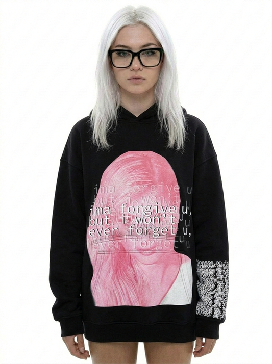 „unforgettable” black hoodie