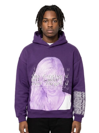 „unforgettable” purple hoodie