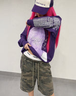 „unforgettable” purple hoodie