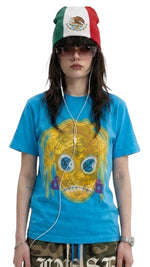 "encerrado" blue tee - Product Image