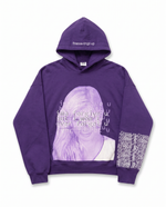 „unforgettable” purple hoodie