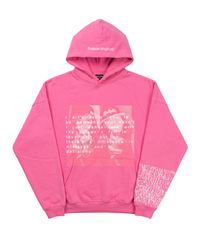 "where is love?" pink hoodie