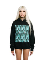 "on replay" black hoodie - Product Image