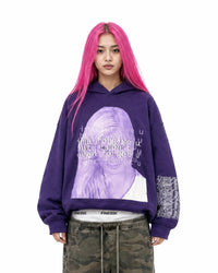 „unforgettable” purple hoodie - Product Image